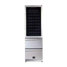 Forno Azienda 24-Inch Dual Temperature Zone Wine Cooler, Up to 108 Bottles, Two Refrigerated Drawers, Adjustable Temperature Zones, Energy Efficient FORNO