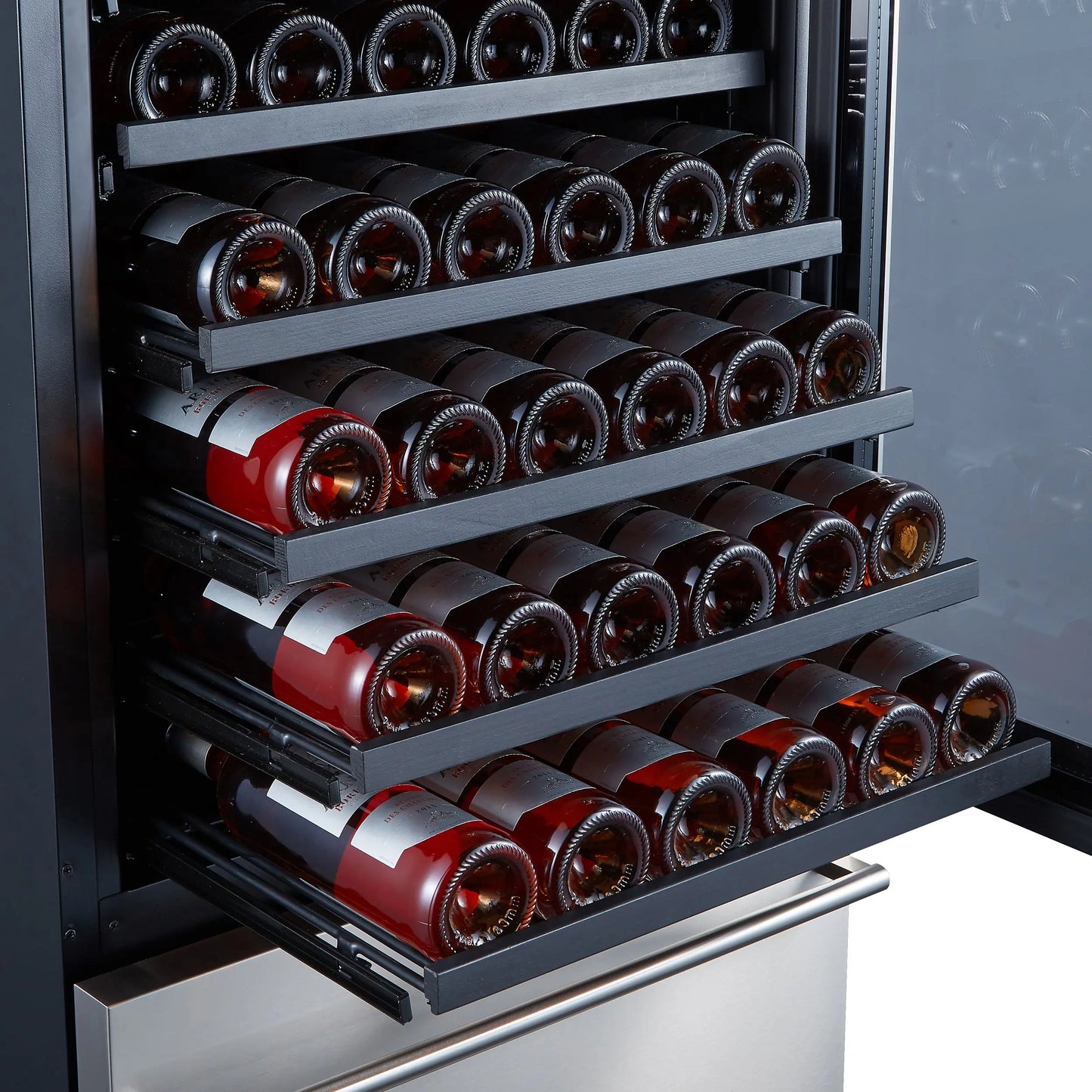Forno Azienda 24-Inch Dual Temperature Zone Wine Cooler, Up to 108 Bottles, Two Refrigerated Drawers, Adjustable Temperature Zones, Energy Efficient FORNO