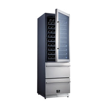 Forno Azienda 24-Inch Dual Temperature Zone Wine Cooler, Up to 108 Bottles, Two Refrigerated Drawers, Adjustable Temperature Zones, Energy Efficient FORNO