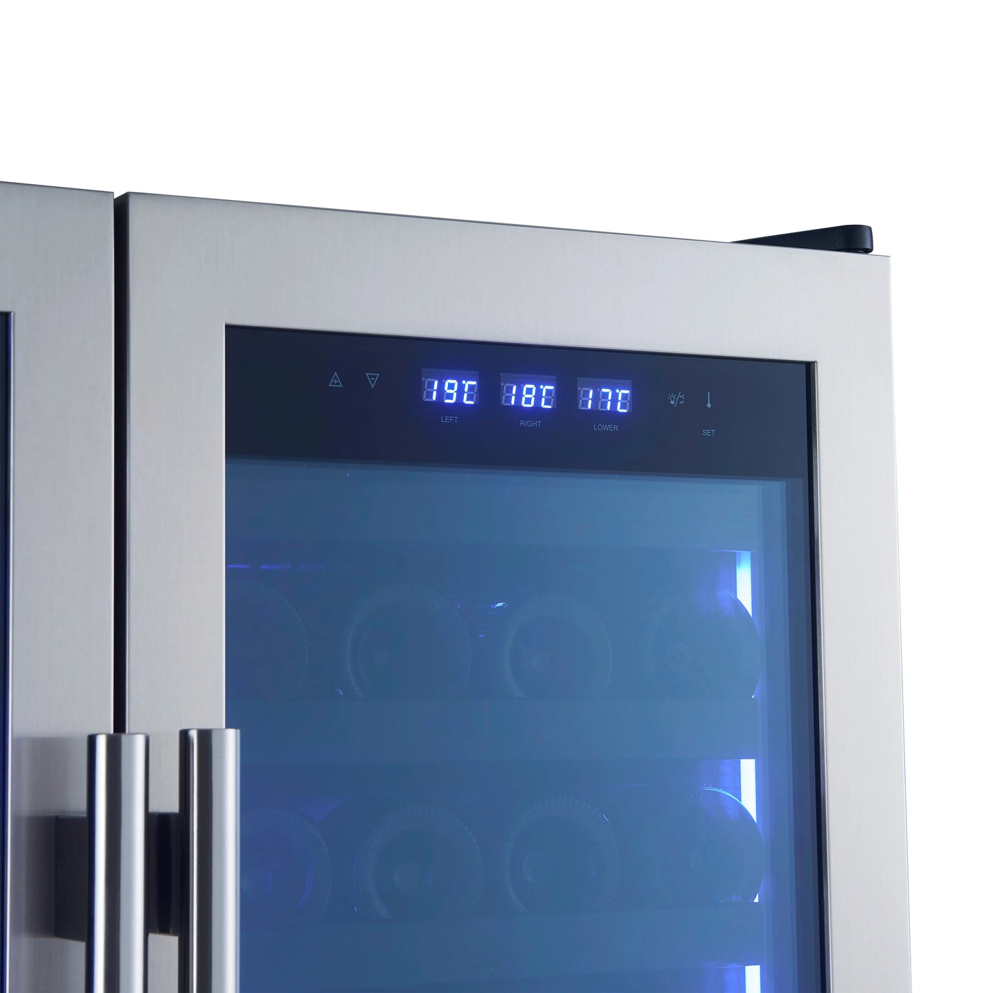 Forno Campania 32-Inch Wine Cooler, Stainless Steel, Dual Wine Zones, Two Beverage Drawers, 17.7 cu.ft FORNO