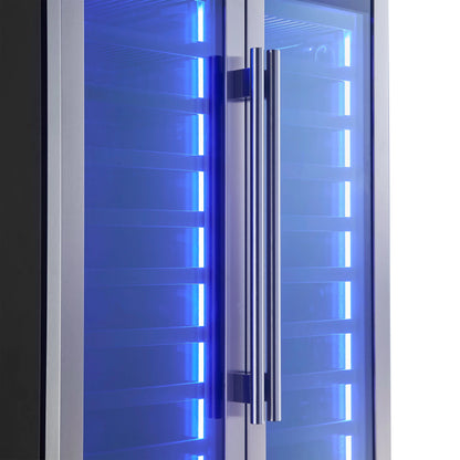 Forno Campania 32-Inch Wine Cooler, Stainless Steel, Dual Wine Zones, Two Beverage Drawers, 17.7 cu.ft FORNO