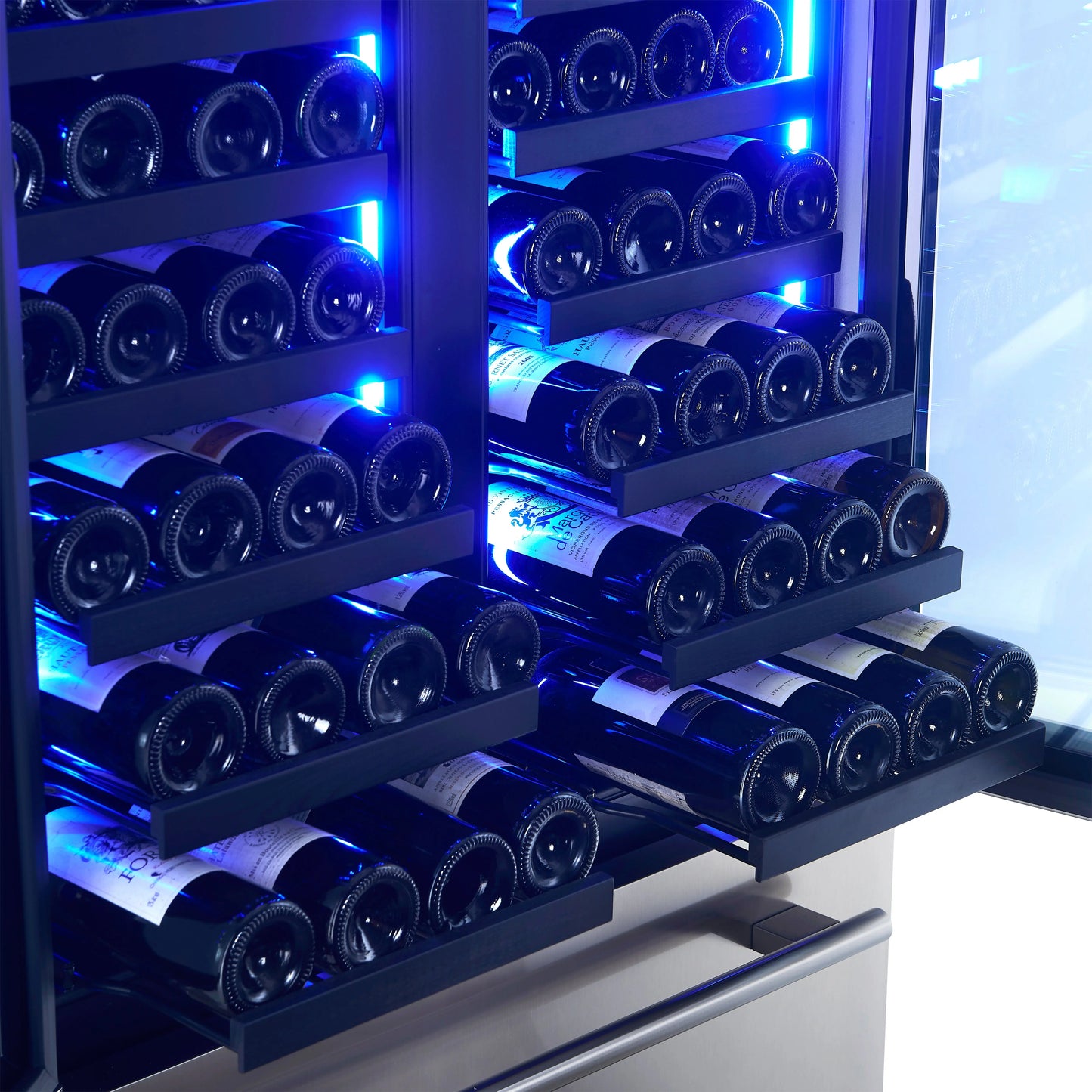 Forno Campania 32-Inch Wine Cooler, Stainless Steel, Dual Wine Zones, Two Beverage Drawers, 17.7 cu.ft FORNO