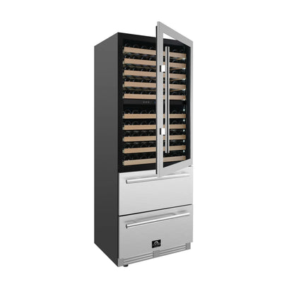Forno Celano 30-Inch Dual Zone Wine Cooler and Beverage Cooler, 21.3 cu.ft, Stainless Steel FORNO