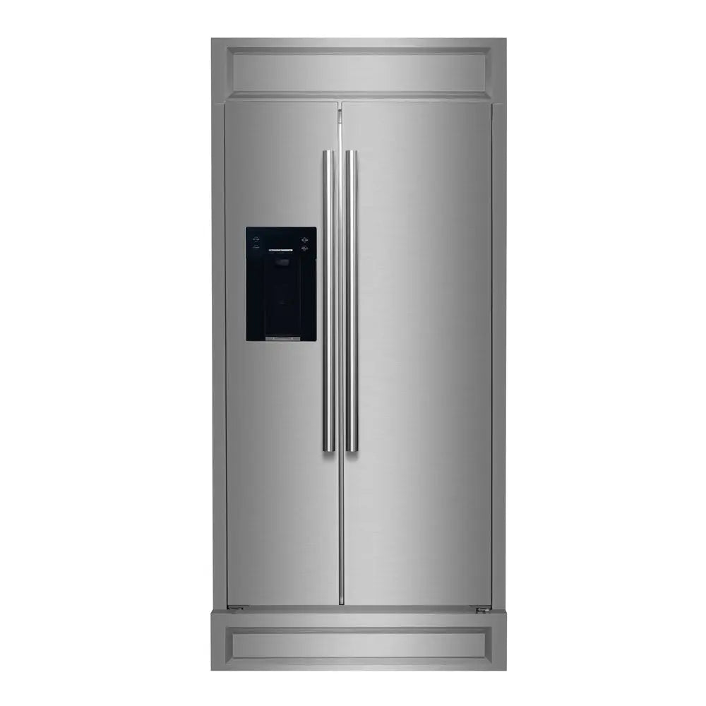 Forno Salerno 40-Inch Built-In Stainless Steel Refrigerator, 20 cu.ft, Modern Decorative Grill, ENERGY STAR Certified FORNO