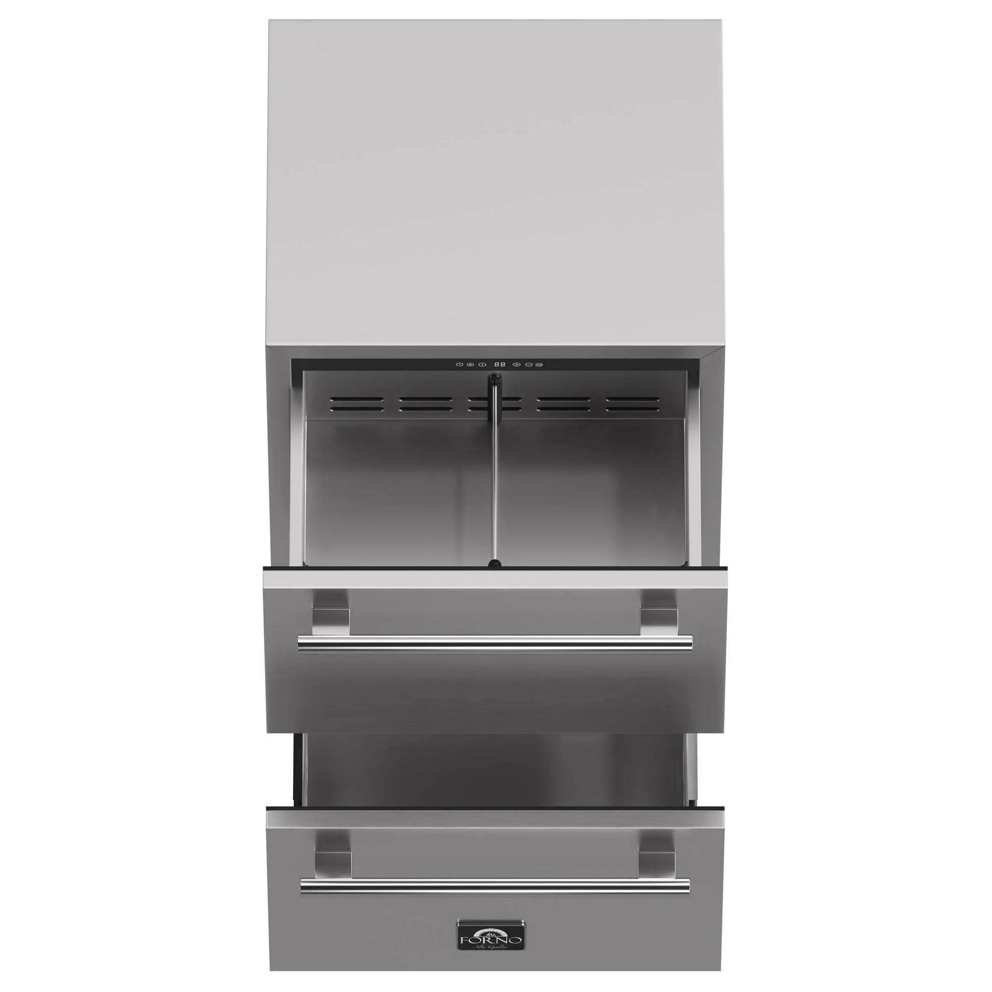 Forno Como 24-Inch Indoor Outdoor Drawer Refrigerator, 4.87 cu.ft, Stainless Steel Interior, Adjustable Shelves, LED Lighting FORNO