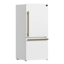 Forno Milano Espresso 31-Inch Bottom Freezer Refrigerator, White, 17.2 cu.ft Capacity, Energy Efficient FORNO