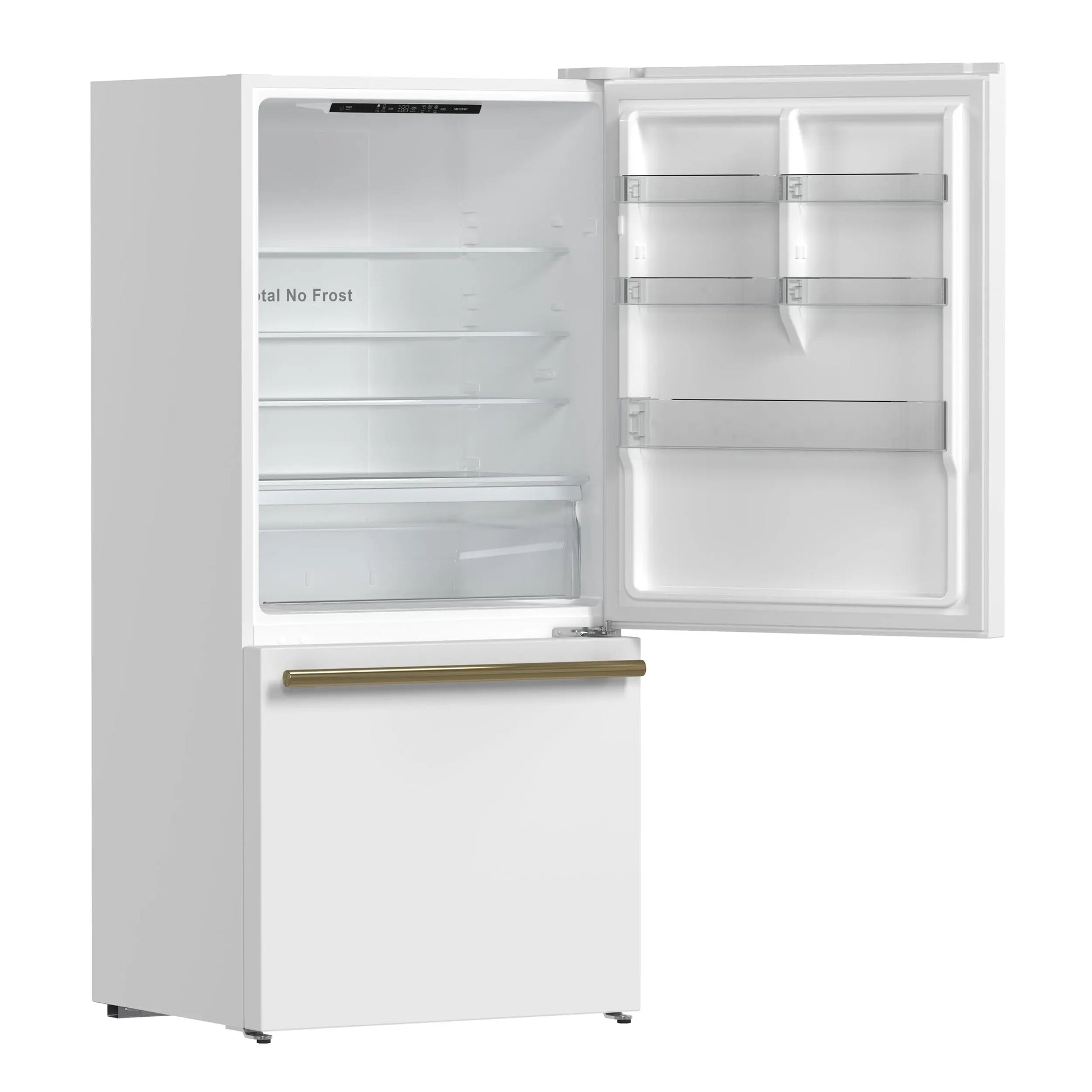 Forno Milano Espresso 31-Inch Bottom Freezer Refrigerator, White, 17.2 cu.ft Capacity, Energy Efficient FORNO