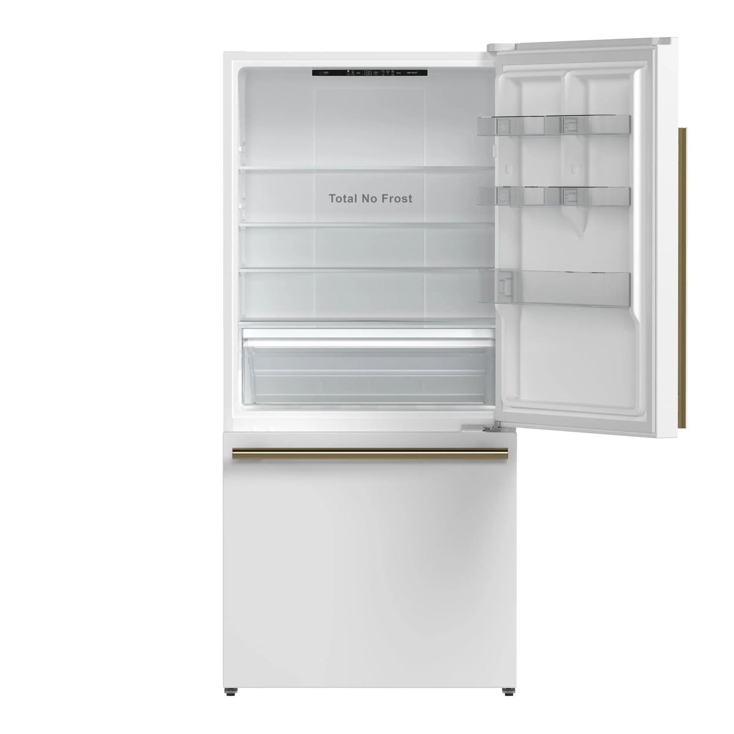 Forno Milano Espresso 31-Inch Bottom Freezer Refrigerator, White, 17.2 cu.ft Capacity, Energy Efficient FORNO