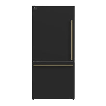 Forno Milano 2-Piece 62-Inch Freestanding Dual Bottom Freezer Refrigerator in Black – 34.4 cu.ft, Touch Control, Ice Maker FORNO