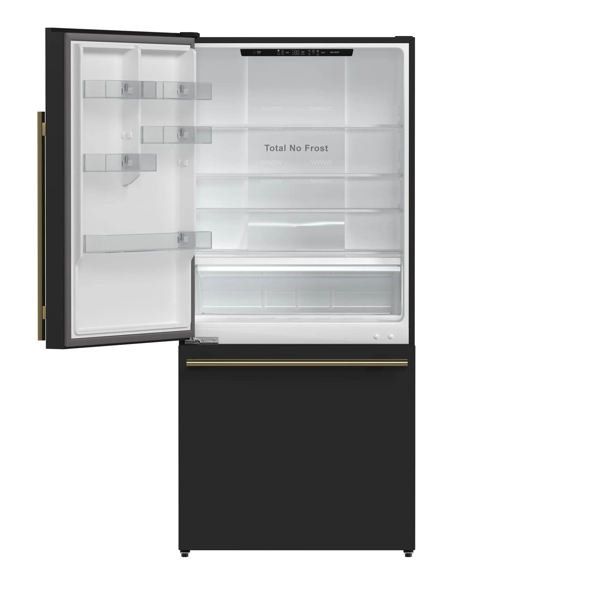 Forno Milano 2-Piece 62-Inch Freestanding Dual Bottom Freezer Refrigerator in Black – 34.4 cu.ft, Touch Control, Ice Maker FORNO