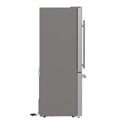 Forno Milano Espresso 31-Inch Stainless Steel Bottom Freezer Refrigerator, 17.2 cu.ft., Built-In Ice Maker, ENERGY STAR FORNO