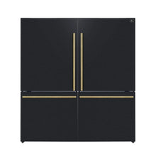 Forno Milano 2-Piece 62-Inch Freestanding Dual Bottom Freezer Refrigerator in Black – 34.4 cu.ft, Touch Control, Ice Maker FORNO