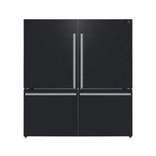 Forno Milano 2-Piece 62-Inch Freestanding Dual Bottom Freezer Refrigerator in Black – 34.4 cu.ft, Touch Control, Ice Maker FORNO
