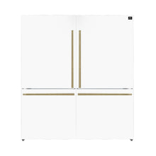 Forno Milano 2-Piece 62-Inch Freestanding Dual Bottom Freezer Refrigerator, White – 34.4 cu.ft, Touch Control, Ice Maker FORNO