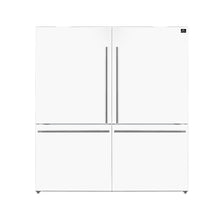 Forno Milano 2-Piece 62-Inch Freestanding Dual Bottom Freezer Refrigerator, White – 34.4 cu.ft, Touch Control, Ice Maker FORNO