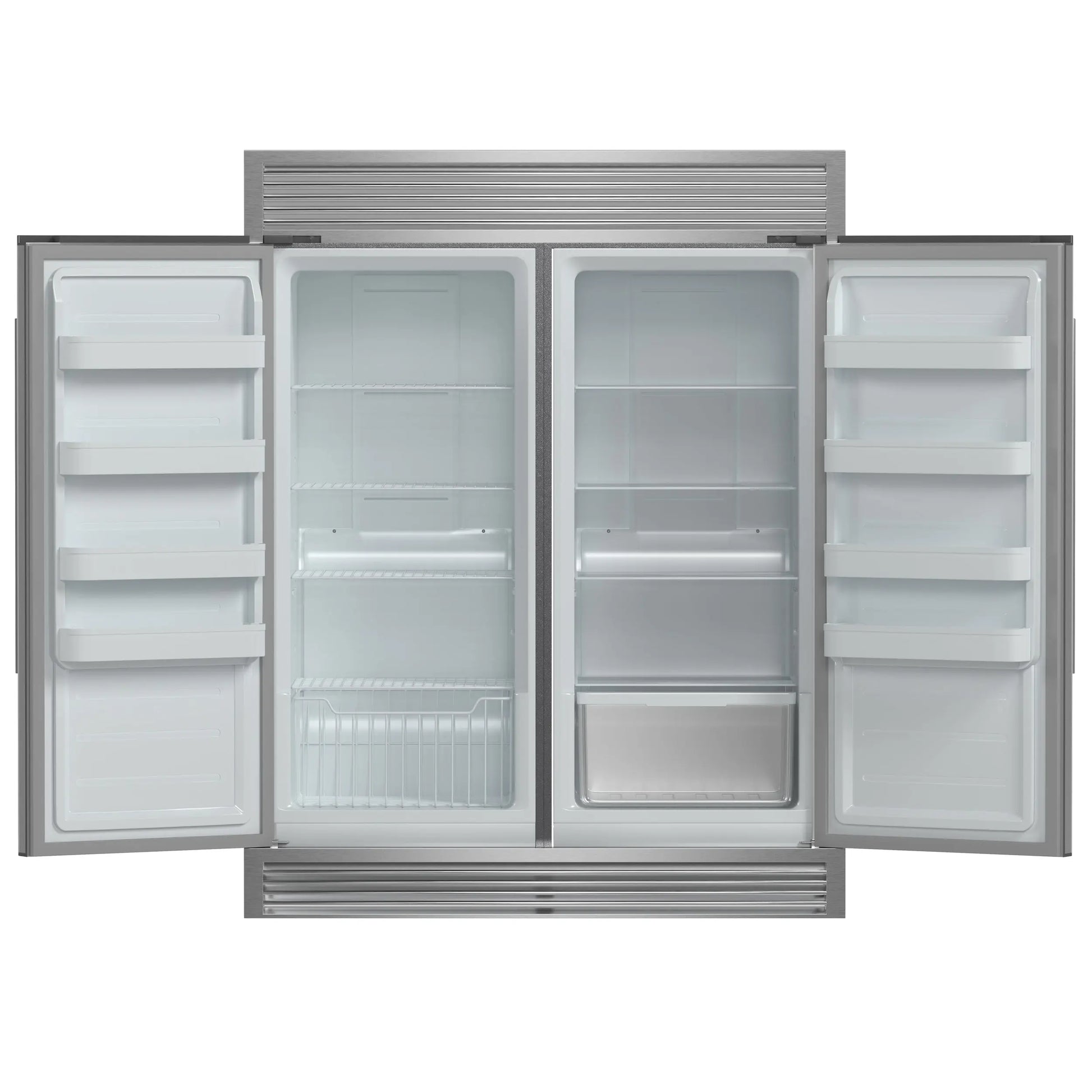 Forno Rizzuto 56-Inch Convertible Refrigerator/Freezer Set, 27.6 cu.ft Total Capacity, Decorative Grill, ENERGY STAR Certified FORNO
