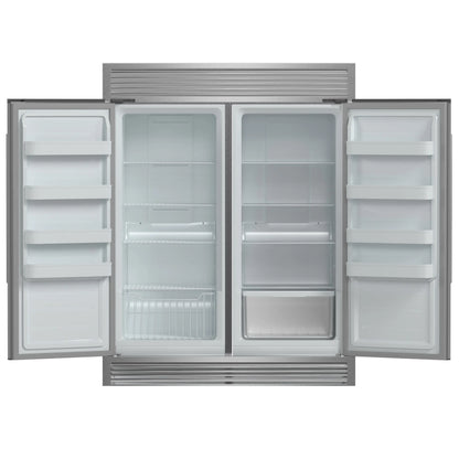 Forno Rizzuto 56-Inch Convertible Refrigerator/Freezer Set, 27.6 cu.ft Total Capacity, Decorative Grill, ENERGY STAR Certified FORNO