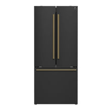 Forno Gallipoli Espresso 30-Inch Black French Door Refrigerator, Bottom Freezer, 17.5 Cu. Ft., No Frost, Ice Maker FORNO