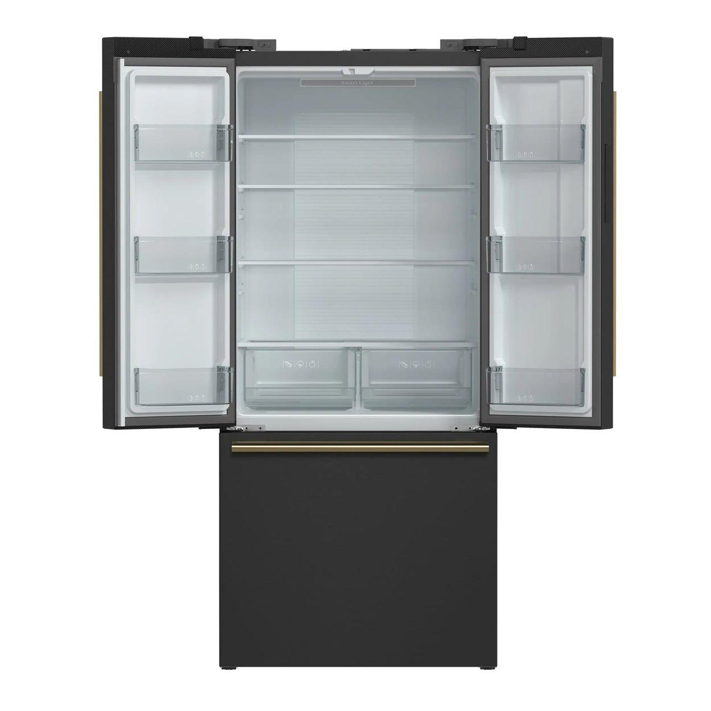 Forno Gallipoli Espresso 30-Inch Black French Door Refrigerator, Bottom Freezer, 17.5 Cu. Ft., No Frost, Ice Maker FORNO