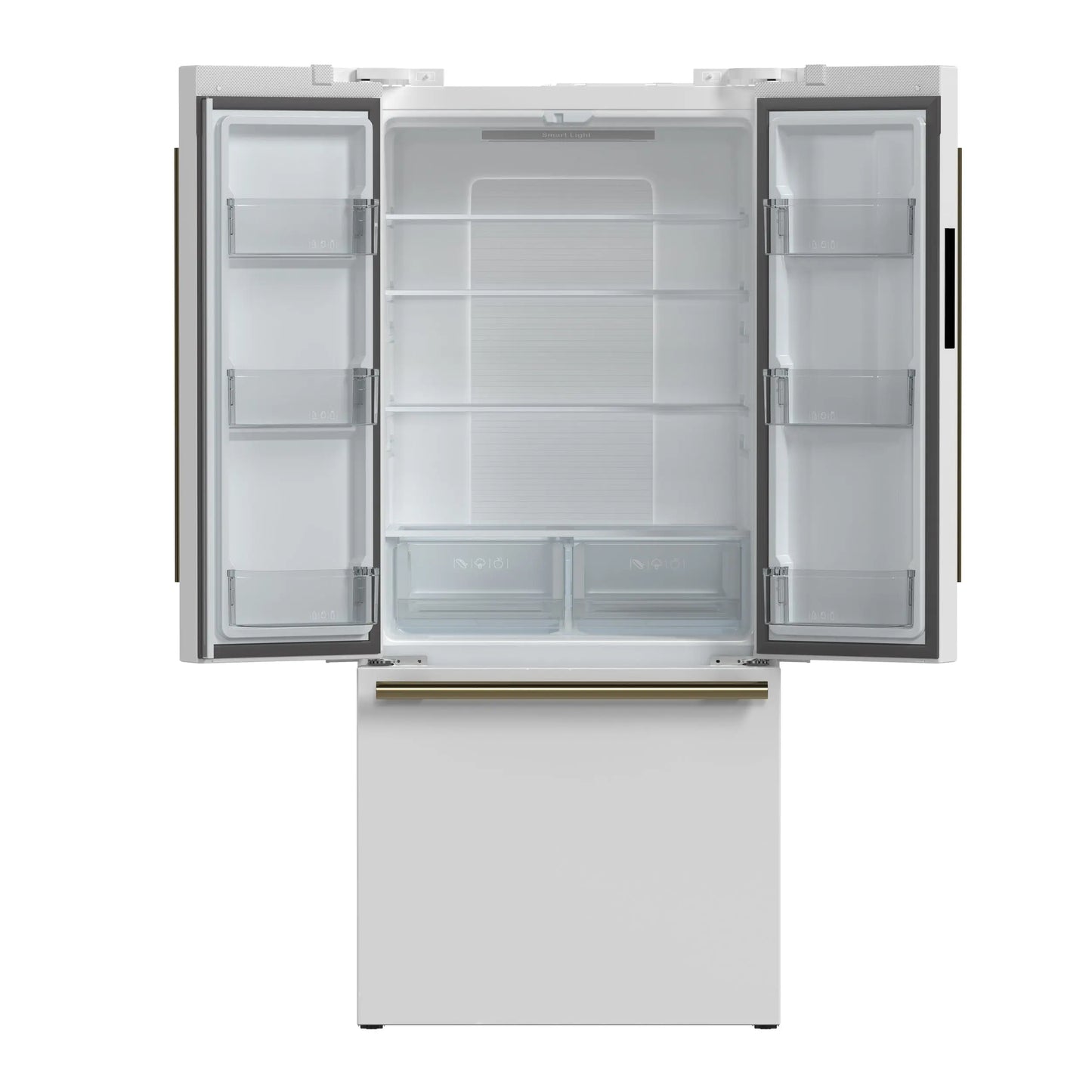 Forno Gallipoli Espresso 30-Inch White French Door Refrigerator, Bottom Freezer, 17.5 Cu. Ft., No Frost, Ice Maker FORNO
