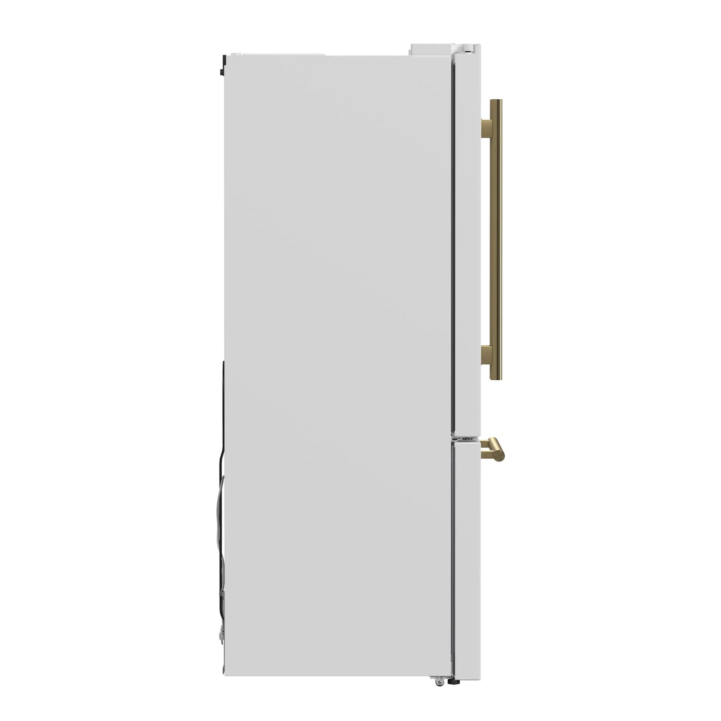 Forno Gallipoli Espresso 30-Inch White French Door Refrigerator, Bottom Freezer, 17.5 Cu. Ft., No Frost, Ice Maker FORNO