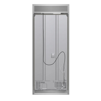 Forno Gallipoli 30-Inch French Door Refrigerator, 17.5 cu.ft Capacity, Decorative Grill, 34-Inch Width, Stainless Steel FORNO