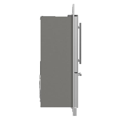 Forno Gallipoli 30-Inch French Door Refrigerator, 17.5 cu.ft Capacity, Decorative Grill, 34-Inch Width, Stainless Steel FORNO