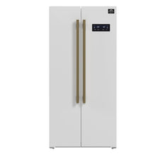 Forno Salerno Espresso 33-Inch White Side-by-Side Refrigerator, 15.6 Cu. Ft., Energy-Efficient, No Frost, Modern Design FORNO