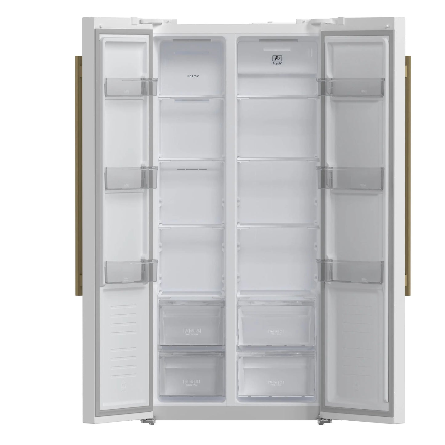 Forno Salerno Espresso 33-Inch White Side-by-Side Refrigerator, 15.6 Cu. Ft., Energy-Efficient, No Frost, Modern Design FORNO