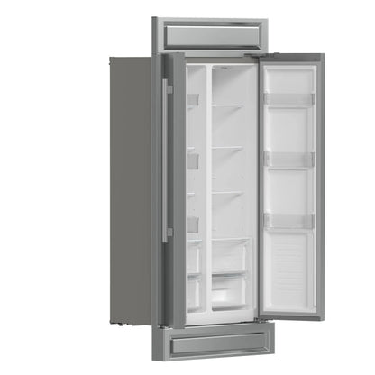 Forno Salerno 37-Inch Built-In Stainless Steel Refrigerator, 15.6 cu.ft, Modern Decorative Grill, ENERGY STAR Certified FORNO