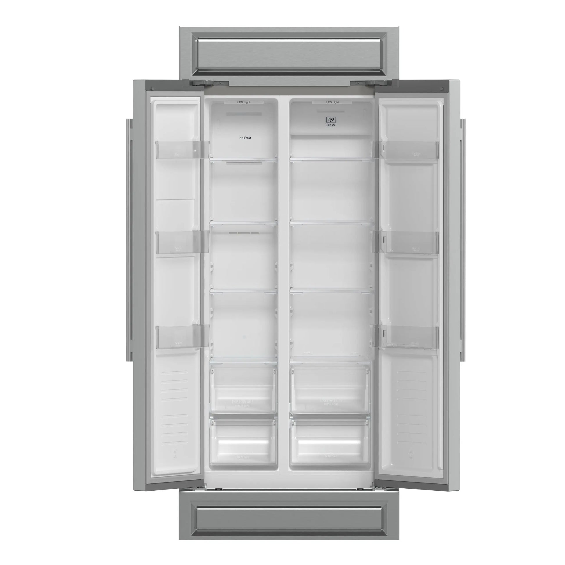 Forno Salerno 37-Inch Built-In Stainless Steel Refrigerator, 15.6 cu.ft, Modern Decorative Grill, ENERGY STAR Certified FORNO