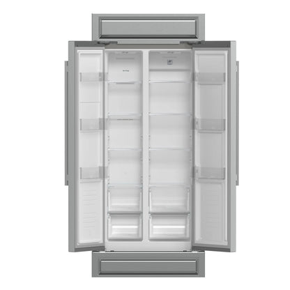Forno Salerno 37-Inch Built-In Stainless Steel Refrigerator, 15.6 cu.ft, Modern Decorative Grill, ENERGY STAR Certified FORNO