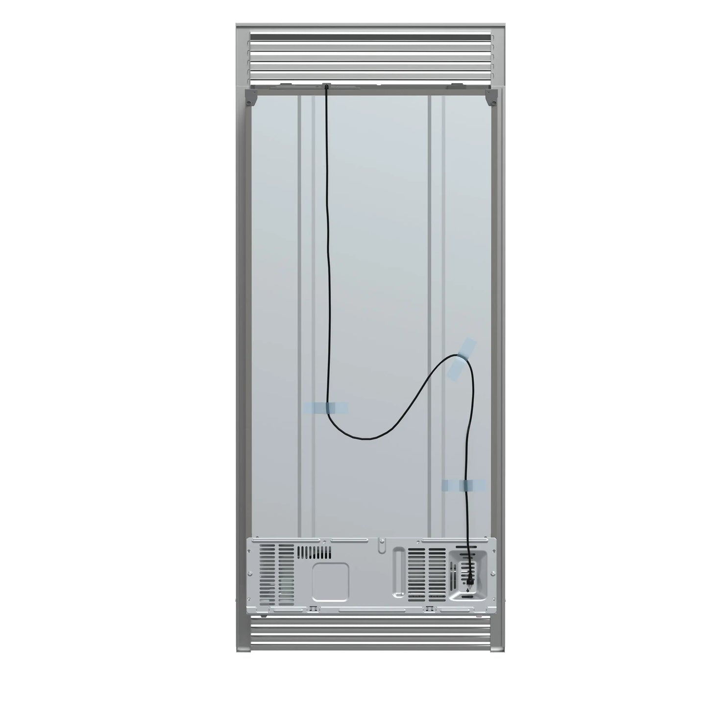 Forno Salerno 37-Inch Built-In Stainless Steel Refrigerator, 15.6 cu.ft, Decorative Grill, ENERGY STAR Certified FORNO