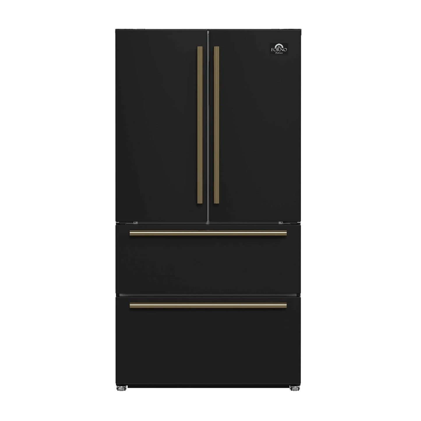 Forno Moena Espresso 36-Inch Black French Door Refrigerator, 19.2 Cu. Ft., Frost-Free, Automatic Ice Maker, ENERGY STAR Certified FORNO