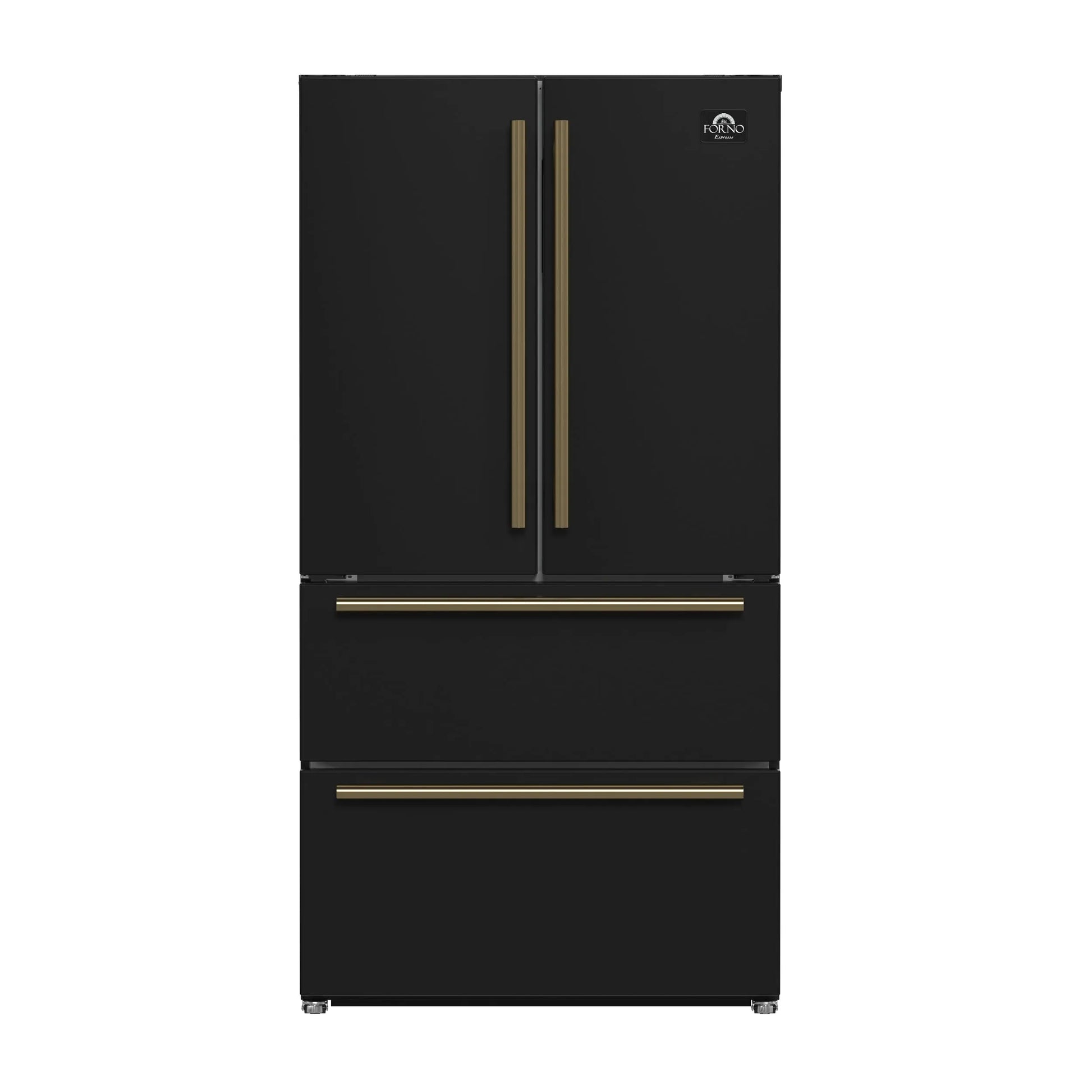 Forno Moena Espresso 36-Inch Black French Door Refrigerator, 19.2 Cu. Ft., Frost-Free, Automatic Ice Maker, ENERGY STAR Certified FORNO