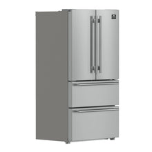 Forno Moena 36-Inch French Door Refrigerator, 19.2 cu.ft, Counter Depth, Ice Maker, Stainless Steel Interior Panel, ENERGY STAR Certified FORNO