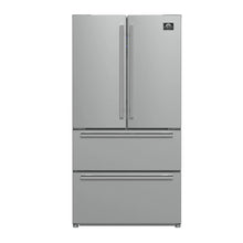 Forno Moena 36-Inch French Door Refrigerator, 19.2 cu.ft, Counter Depth, Ice Maker, Stainless Steel Interior Panel, ENERGY STAR Certified FORNO