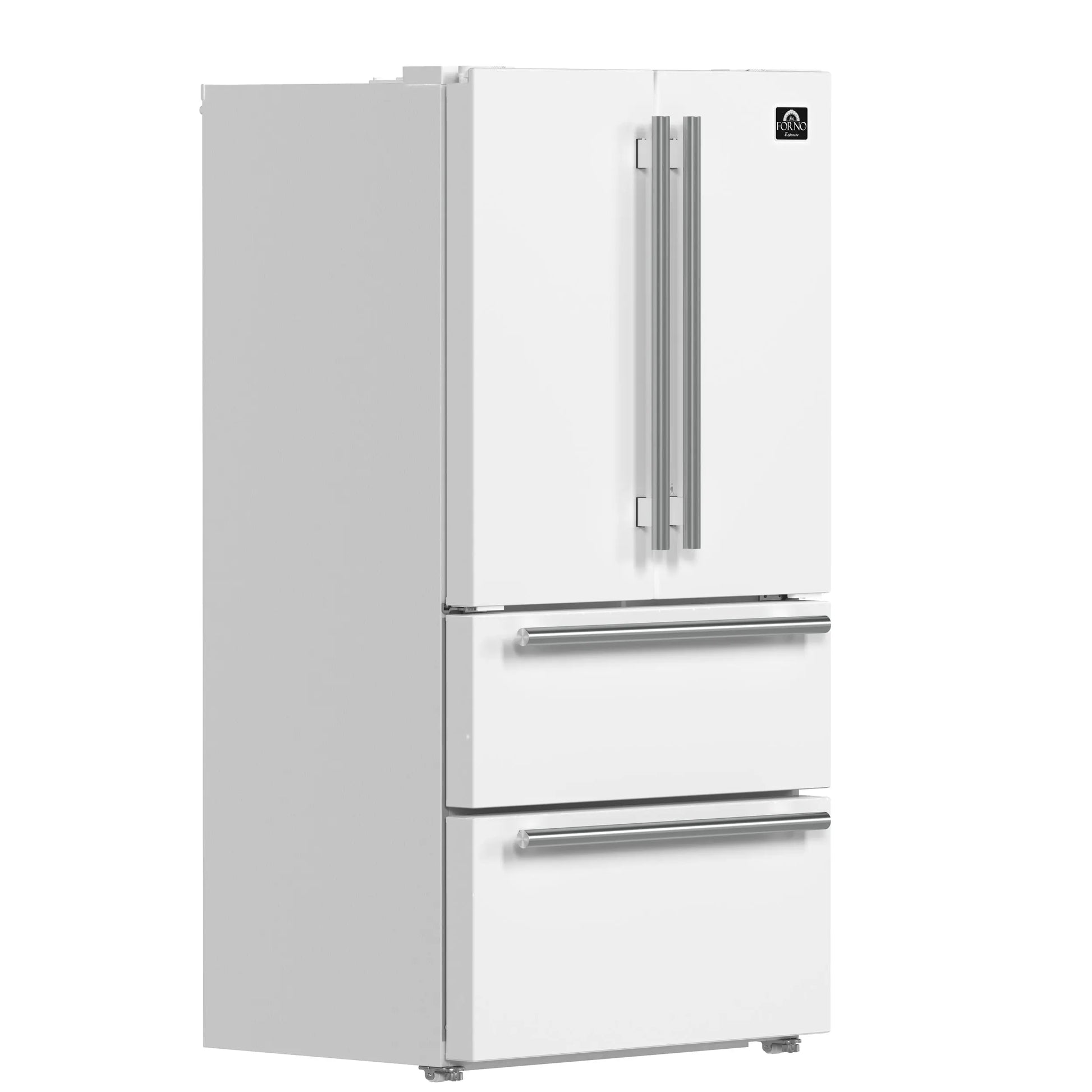 Forno Moena Espresso 36-Inch White French Door Refrigerator, 19.2 Cu. Ft., Frost-Free, Automatic Ice Maker, ENERGY STAR Certified FORNO