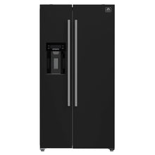 Forno Salerno Espresso 36-Inch Black Side-by-Side Refrigerator, 20 Cu. Ft., Frost-Free, Ice & Water Dispenser, ENERGY STAR Certified FORNO