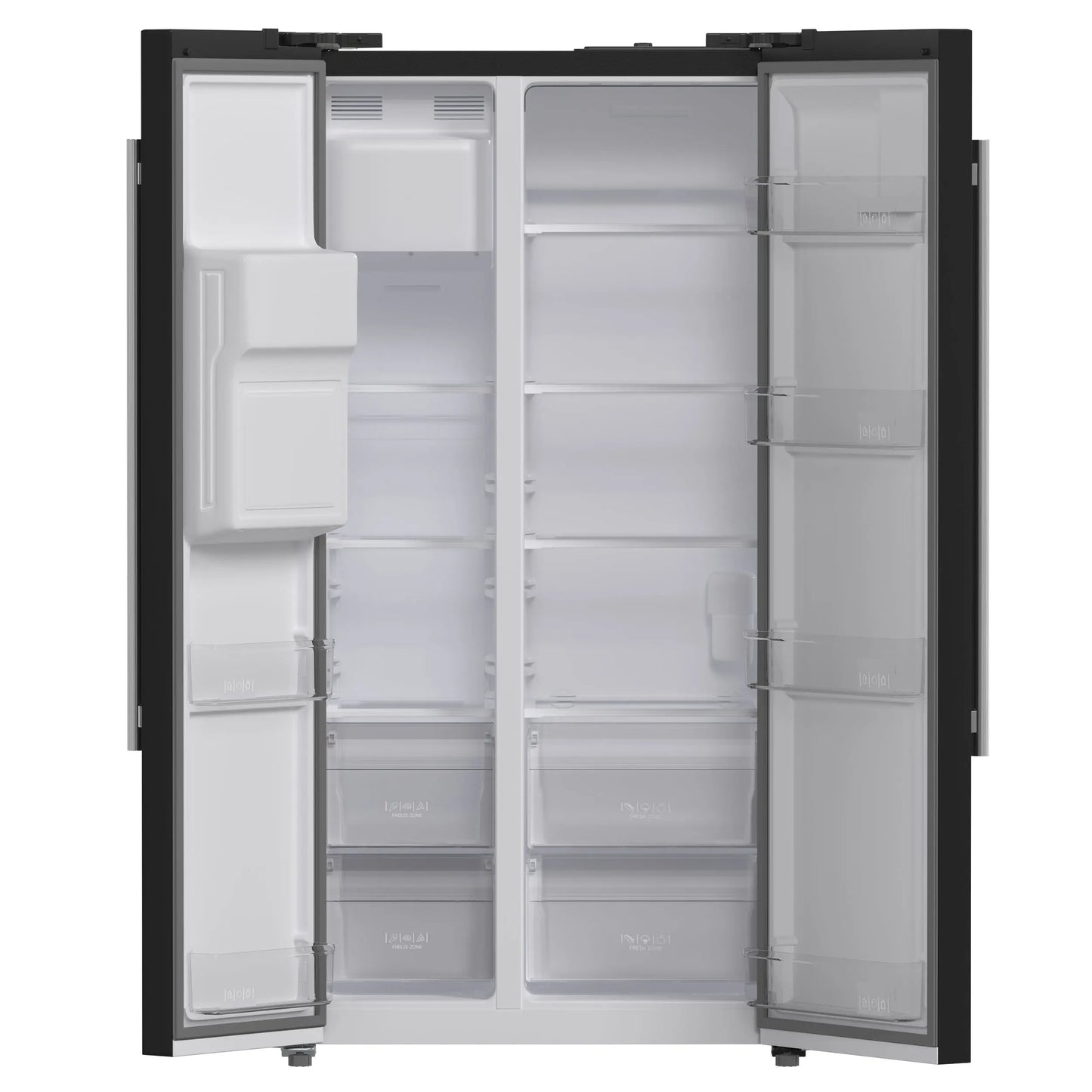 Forno Salerno Espresso 36-Inch Black Side-by-Side Refrigerator, 20 Cu. Ft., Frost-Free, Ice & Water Dispenser, ENERGY STAR Certified FORNO