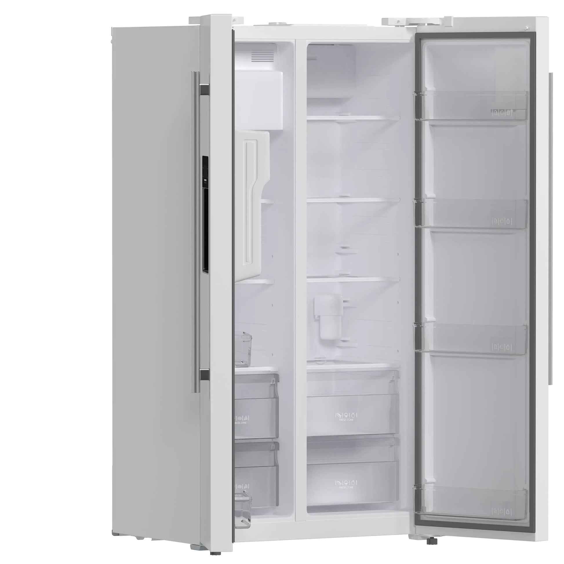 Forno Salerno Espresso 36-Inch White Side-by-Side Refrigerator, 20 Cu. Ft., Frost-Free, Ice & Water Dispenser, ENERGY STAR Certified FORNO