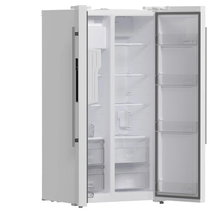 Forno Salerno Espresso 36-Inch White Side-by-Side Refrigerator, 20 Cu. Ft., Frost-Free, Ice & Water Dispenser, ENERGY STAR Certified FORNO