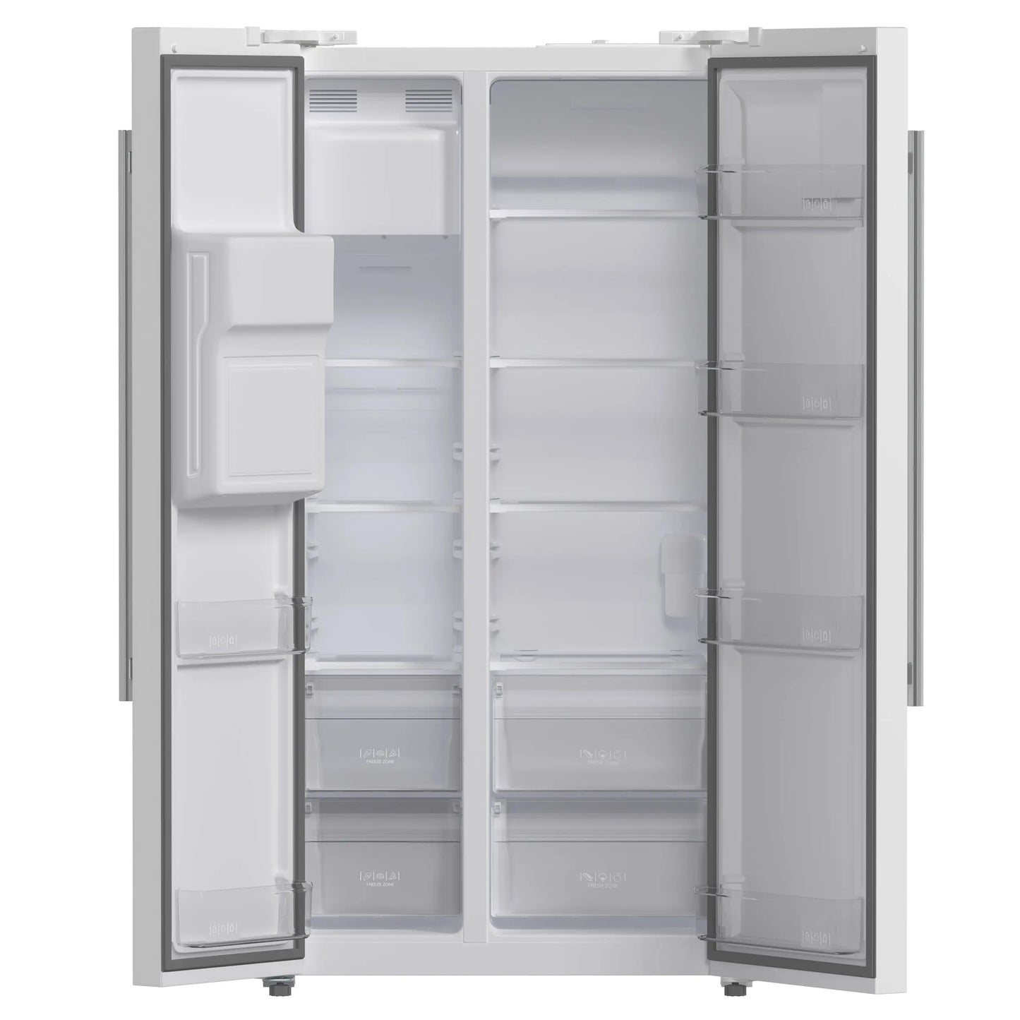 Forno Salerno Espresso 36-Inch White Side-by-Side Refrigerator, 20 Cu. Ft., Frost-Free, Ice & Water Dispenser, ENERGY STAR Certified FORNO