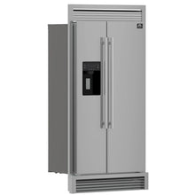 Forno Salerno 40-Inch Built-In Stainless Steel Refrigerator, 20 cu.ft, Decorative Grill, ENERGY STAR Certified FORNO