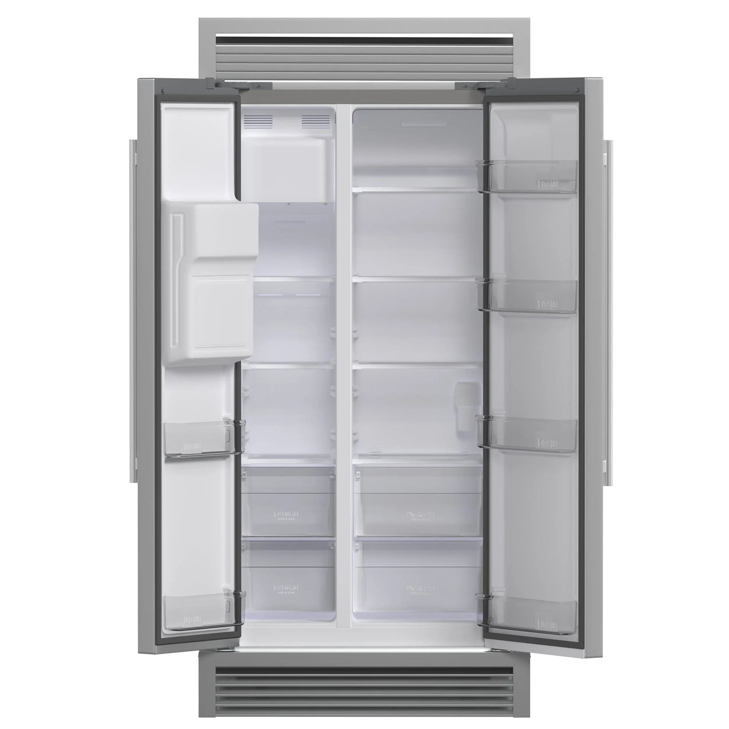Forno Salerno 40-Inch Built-In Stainless Steel Refrigerator, 20 cu.ft, Decorative Grill, ENERGY STAR Certified FORNO