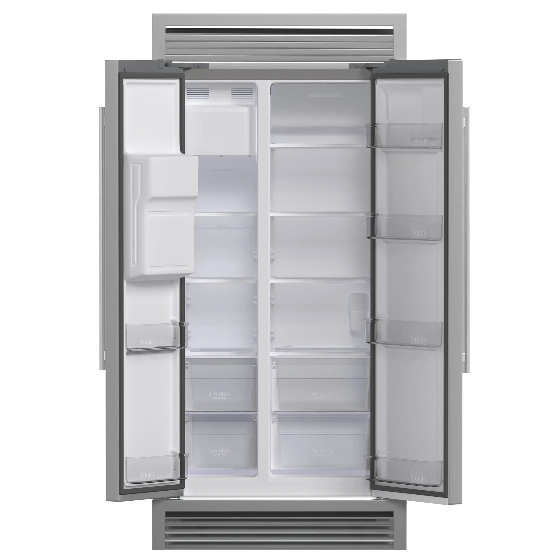 Forno Salerno 40-Inch Built-In Stainless Steel Refrigerator, 20 cu.ft, Decorative Grill, ENERGY STAR Certified FORNO