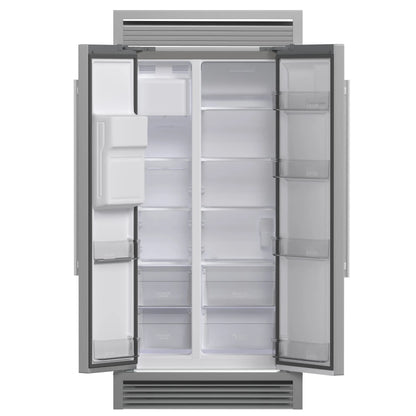 Forno Salerno 40-Inch Built-In Stainless Steel Refrigerator, 20 cu.ft, Decorative Grill, ENERGY STAR Certified FORNO