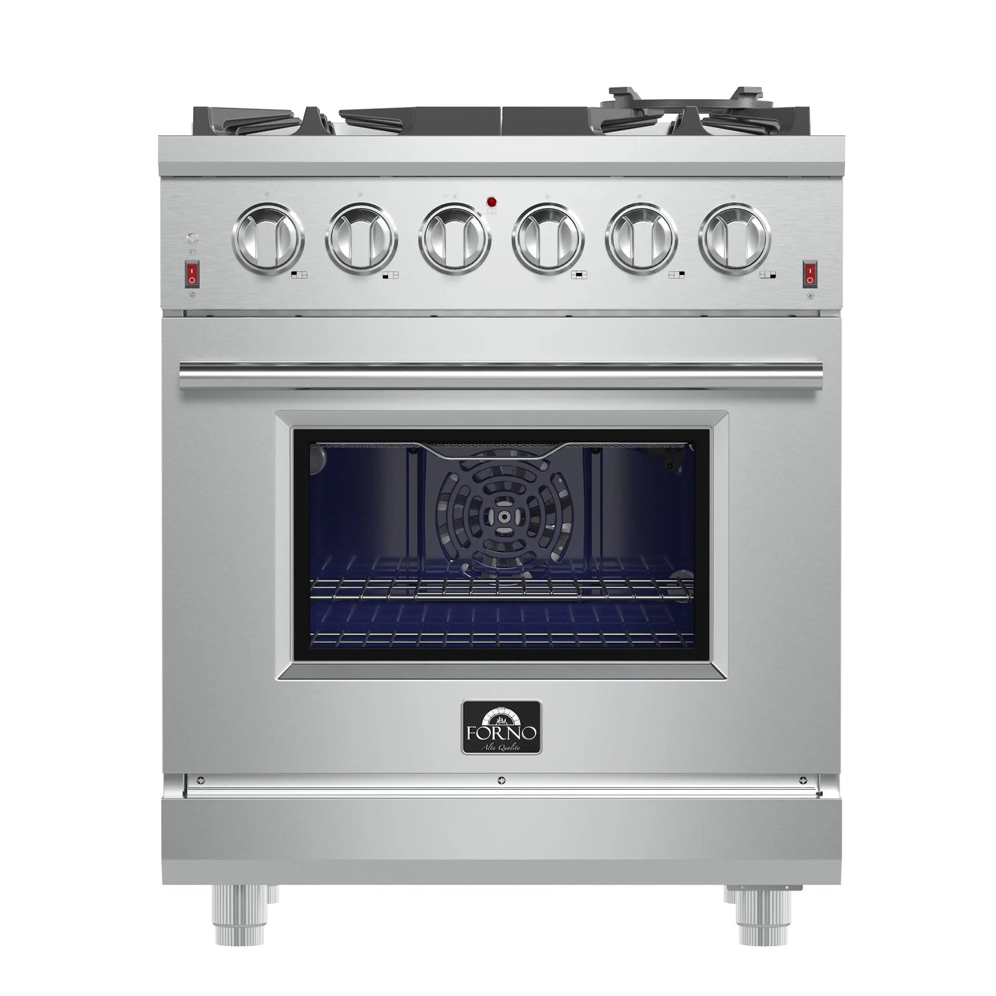 Forno Massimo 30-Inch Freestanding Gas Range, 5 Burners, True Convection Oven FORNO