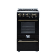 Forno Lamazze 20 Inch Freestanding Gas Range in Black, Compact Design FORNO