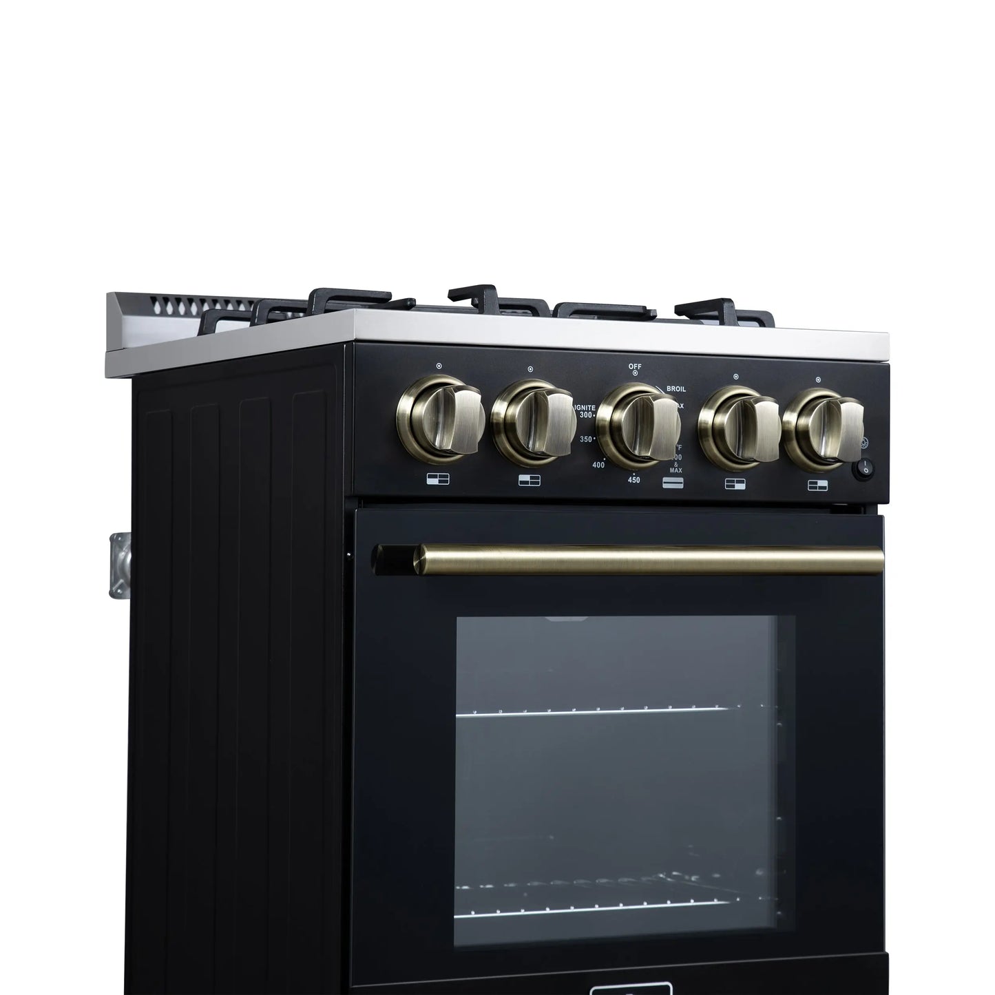Forno Lamazze 20 Inch Freestanding Gas Range in Black, Compact Design FORNO